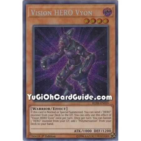 Vision HERO Vyon (Secret Rare) – Battles of Legend: Hero's Revenge | Carta YUGIOH en México