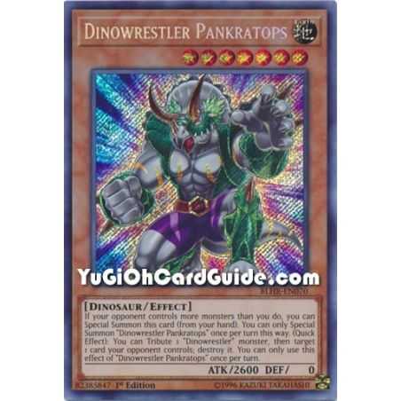 Dinowrestler Pankratops (Secret Rare) – Battles of Legend: Hero's Revenge | Carta YUGIOH en México