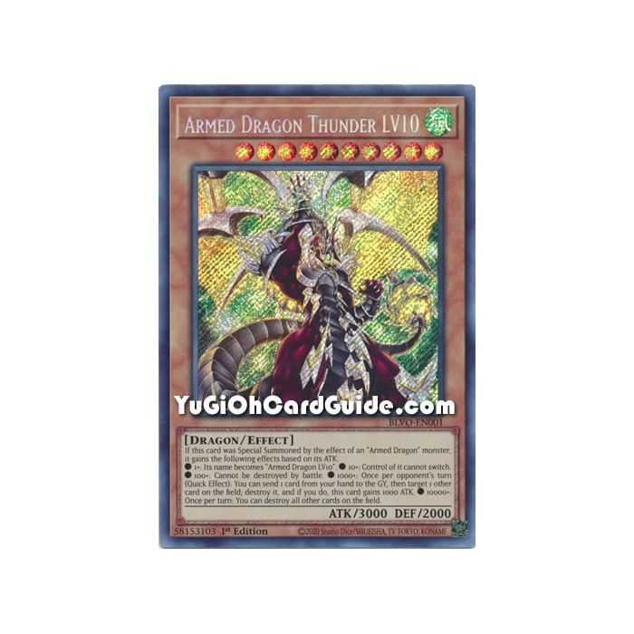 Armed Dragon Thunder LV10 (Secret Rare) – Blazing Vortex | Carta YUGIOH en México