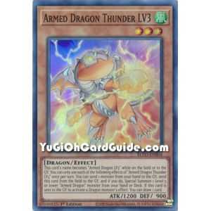 Armed Dragon Thunder LV3 (Super Rare) – Blazing Vortex | Carta YUGIOH en México