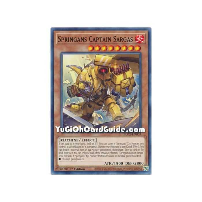 Springans Captain Sargas (Common) – Blazing Vortex | Carta YUGIOH en México