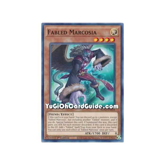 Fabled Marcosia (Common) – Blazing Vortex | Carta YUGIOH en México