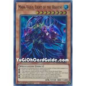 Maha Vailo, Light of the Heavens (Super Rare) – Blazing Vortex | Carta YUGIOH en México