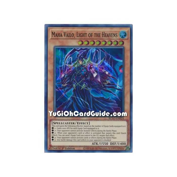 Maha Vailo, Light of the Heavens (Super Rare) – Blazing Vortex | Carta YUGIOH en México
