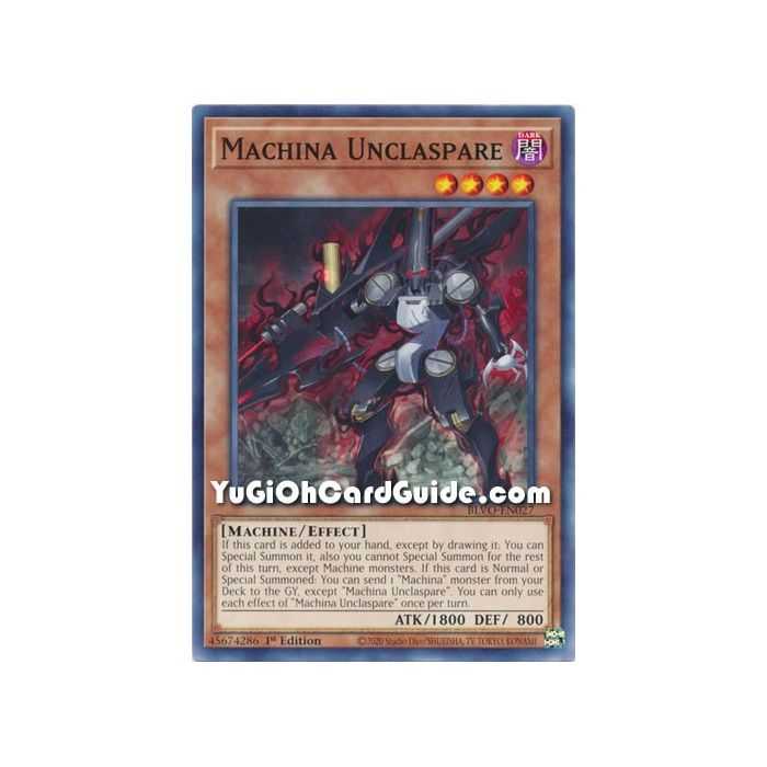 Machina Unclaspare (Common) – Blazing Vortex | Carta YUGIOH en México