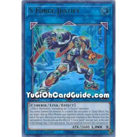 S-Force Justify (Ultra Rare) – Blazing Vortex | Carta YUGIOH en México