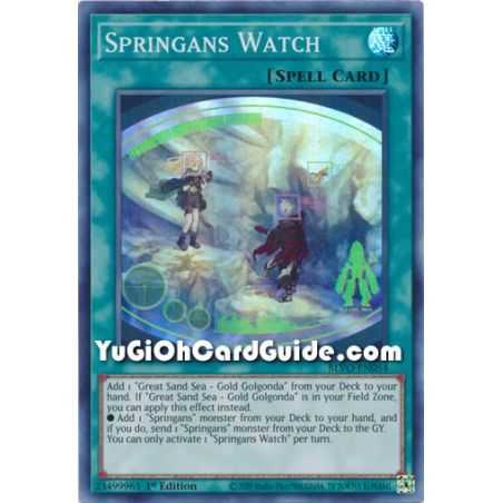 Springans Watch (Super Rare) – Blazing Vortex | Carta YUGIOH en México