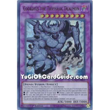 Coordius the Triphasic Dealmon (Ultra Rare) – Blazing Vortex | Carta YUGIOH en México