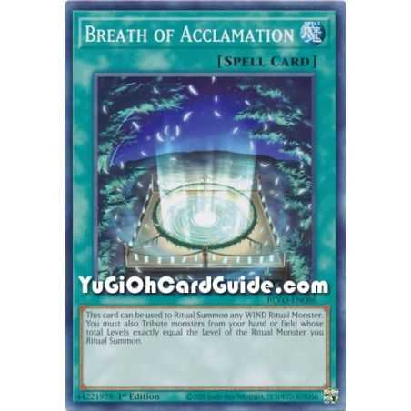 Breath of Acclamation (Common) – Blazing Vortex | Carta YUGIOH en México