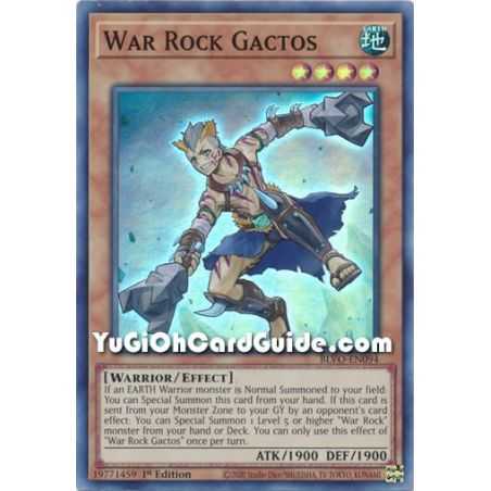 War Rock Gactos (Super Rare) – Blazing Vortex | Carta YUGIOH en México