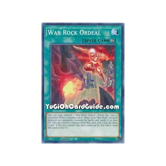 War Rock Ordeal (Common) – Blazing Vortex | Carta YUGIOH en México