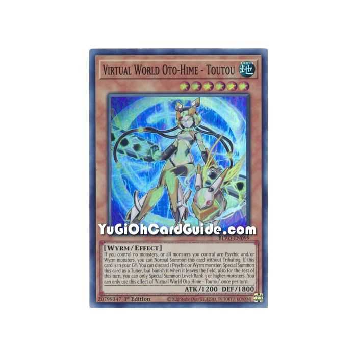 Virtual World Oto-Hime - Toutou (Super Rare) – Blazing Vortex | Carta YUGIOH en México