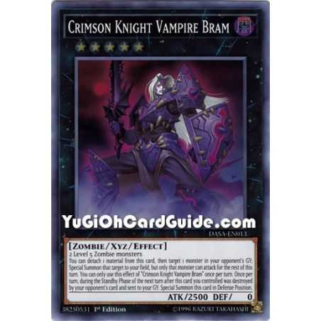 Crimson Knight Vampire Bram – Dark Saviors | Carta YUGIOH en México