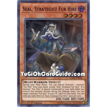 Seal, Strategist Fur Hire (Super Rare) – Dark Saviors | Carta YUGIOH en México