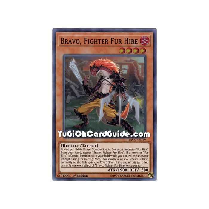 Bravo, Fighter Fur Hire (Super Rare) – Dark Saviors | Carta YUGIOH en México
