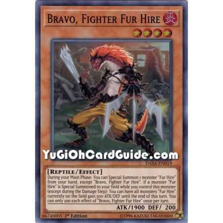 Bravo, Fighter Fur Hire (Super Rare) – Dark Saviors | Carta YUGIOH en México