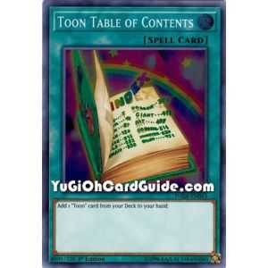 Toon Table of Contents (Super Rare) – Dark Saviors | Carta YUGIOH en México