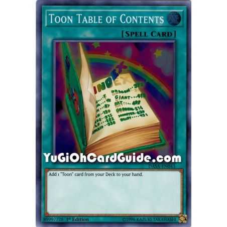 Toon Table of Contents (Super Rare) – Dark Saviors | Carta YUGIOH en México