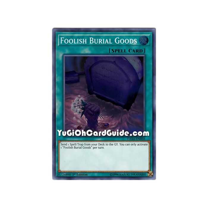 Foolish Burial Goods (Super Rare) – Dark Saviors | Carta YUGIOH en México