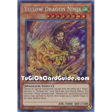 Yellow Dragon Ninja (Secret Rare) – Shadows In Valhalla | Carta YUGIOH en México